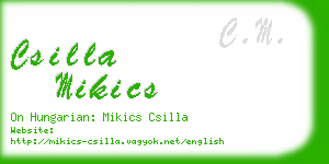 csilla mikics business card